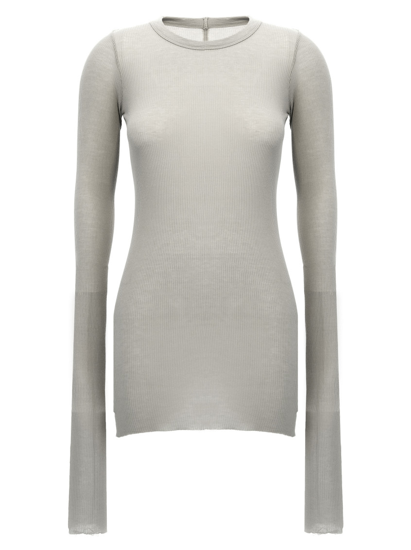 Rick Owens Grey Rib Ls T T-shirt