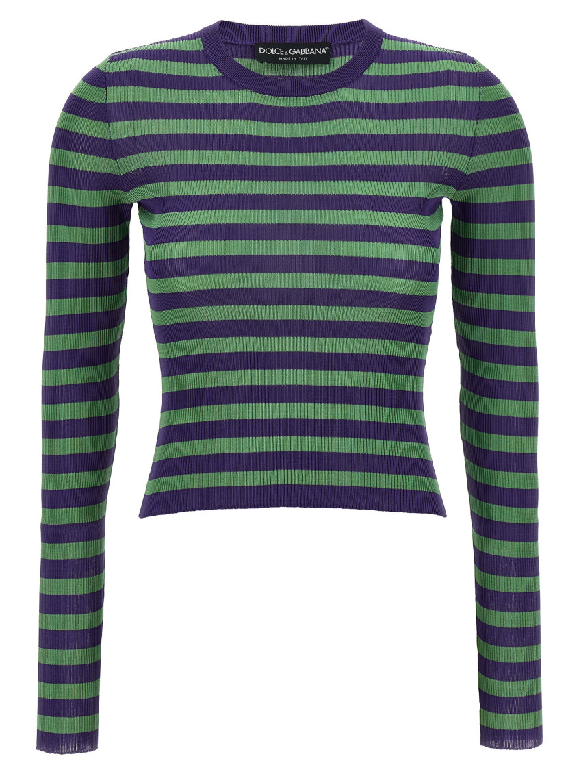 Dolce & Gabbana Striped Viscose Sweater Sweaters And Cardigans Multicolor