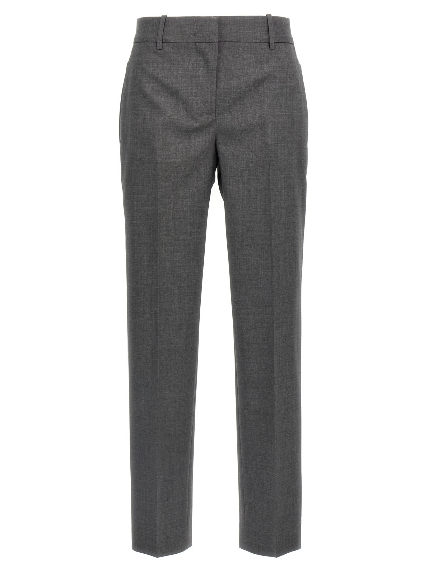Ermanno Scervino Wool Trousers With Back Pockets And Belt Loops In Gray