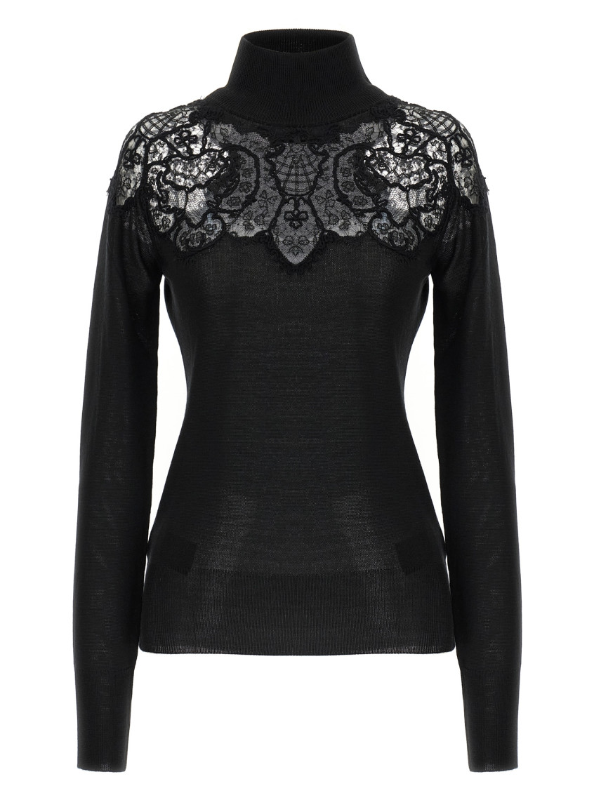 Ermanno Scervino Black Lace Sweater
