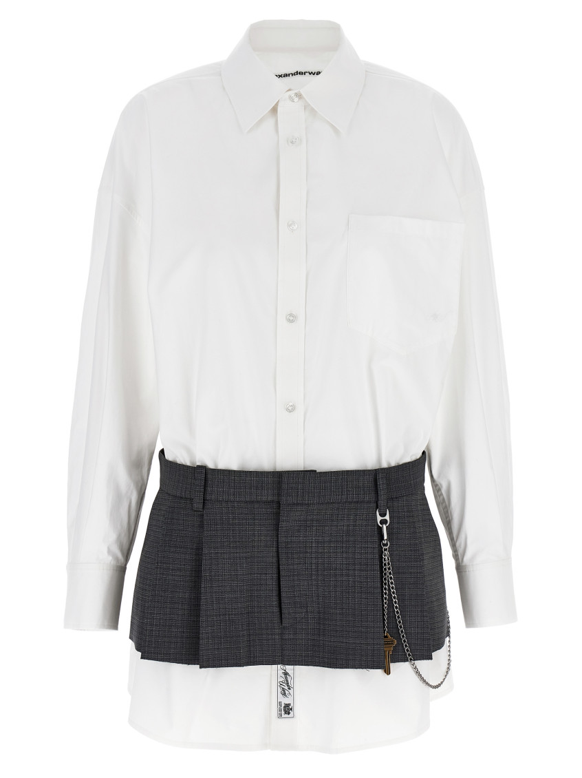 Alexander Wang Pre-styled Shirt Dress W Chain Dresses Multicolor