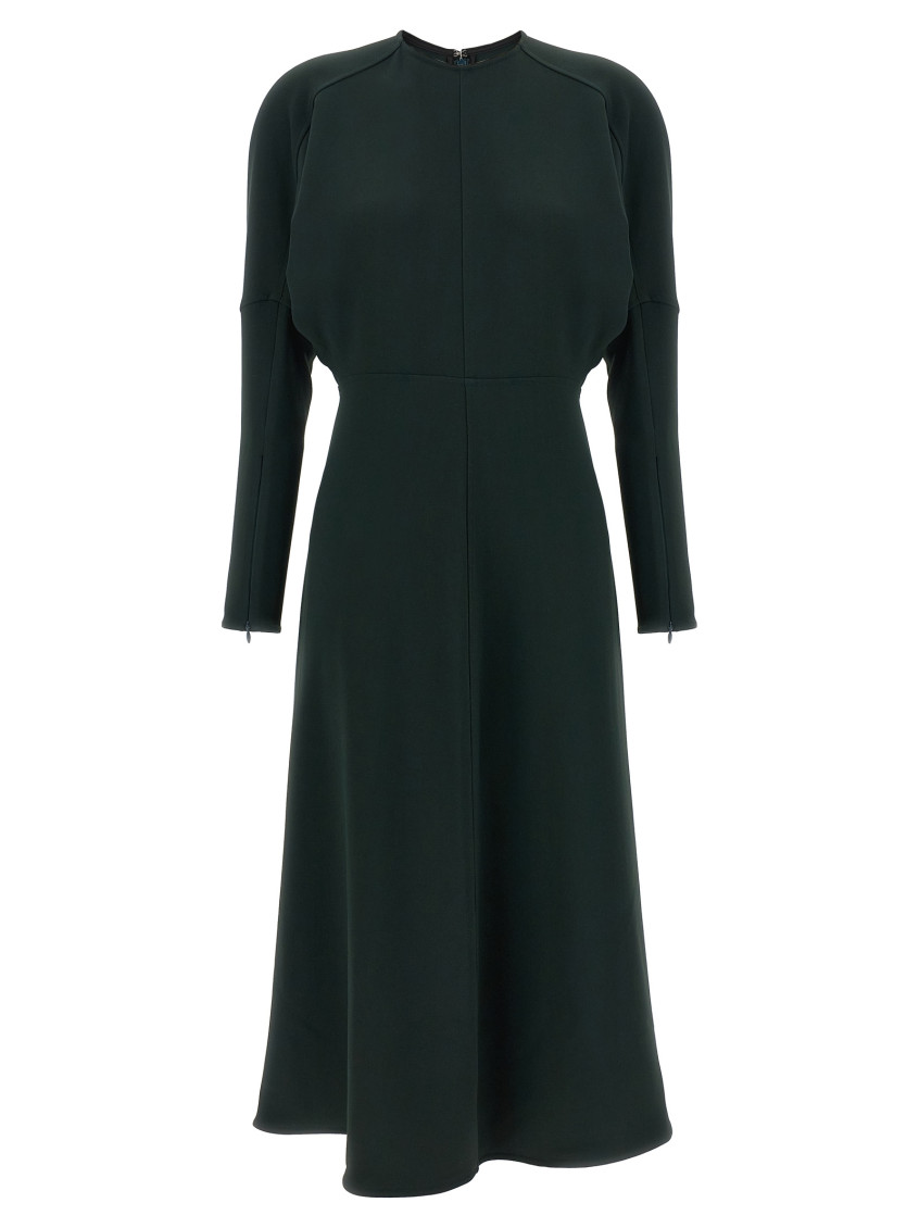Victoria Beckham Dark Green Dolman Midi Dress