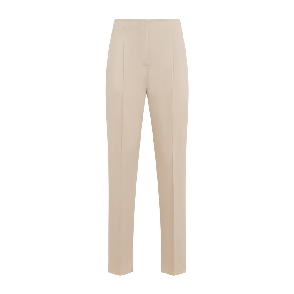 Max Mara Empoli Cotton Twill Pants In Beige