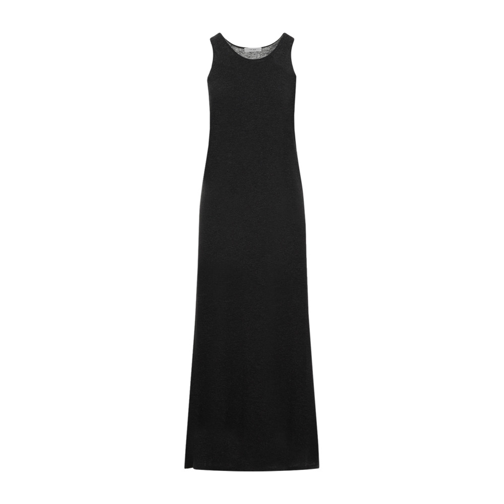 The Row Farissa Maxi Slip Dress In Dark Grey