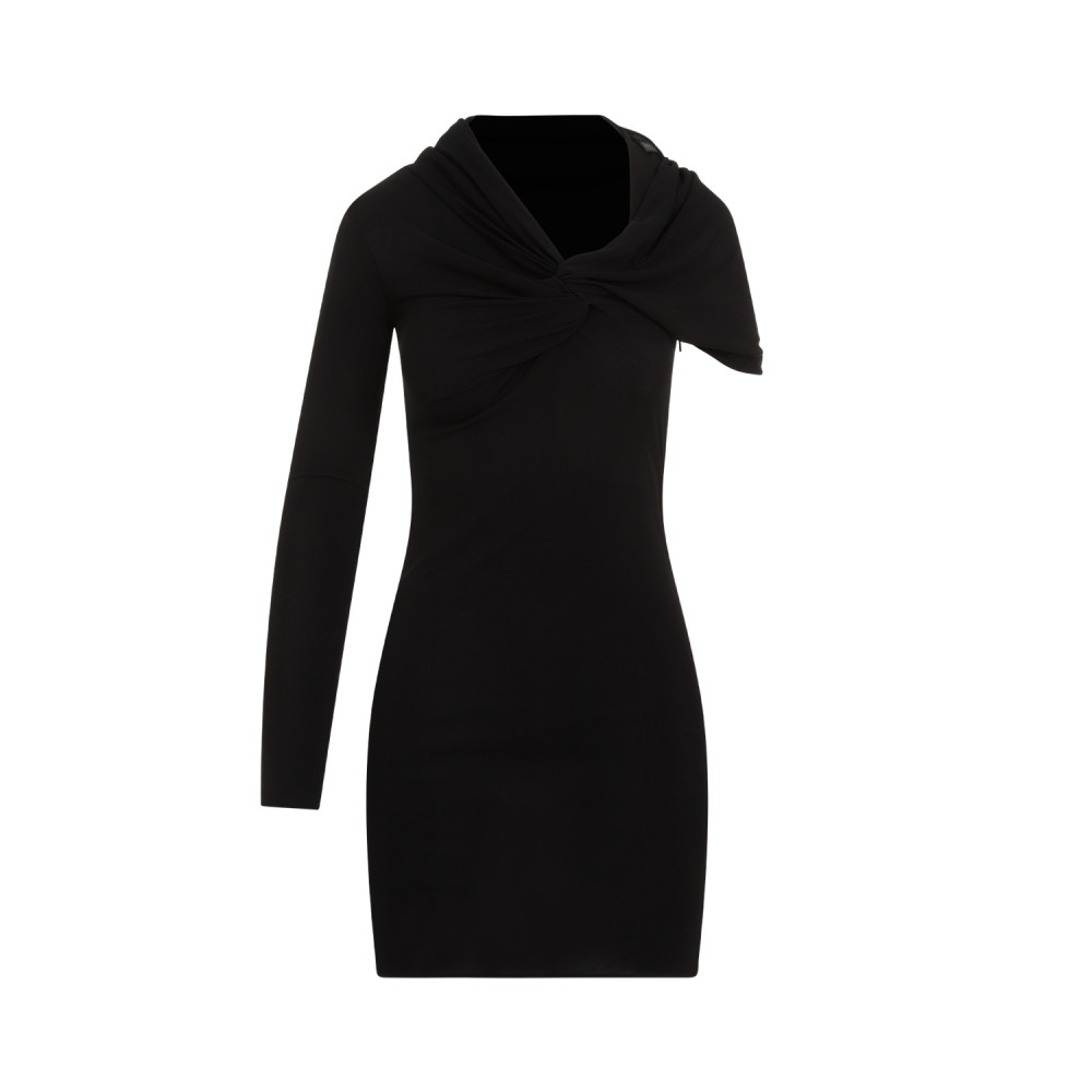 ワンピース SAINT LAURENT Black Stretch Viscose Blend Dress Saint Laurent Stretch Viscose Blend Dress - Black - 57% Off