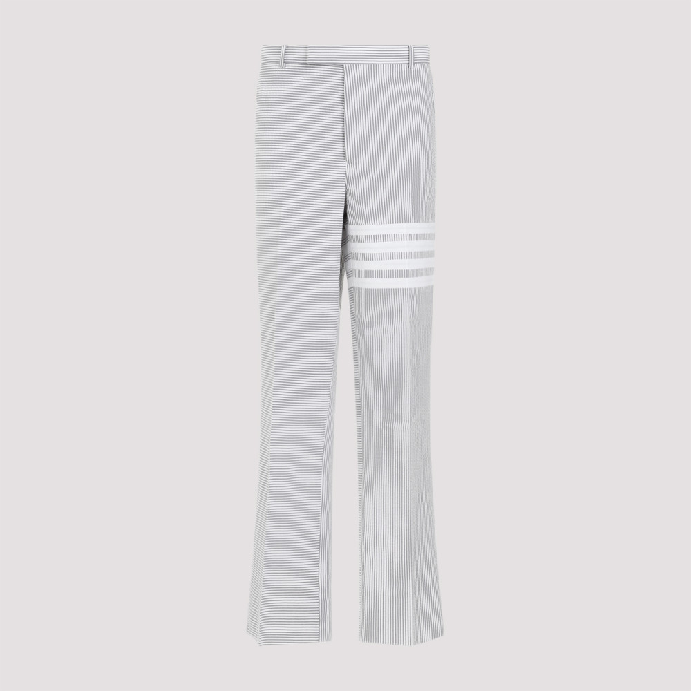 Shop Thom Browne Grey Low Rise Beltloop Pants