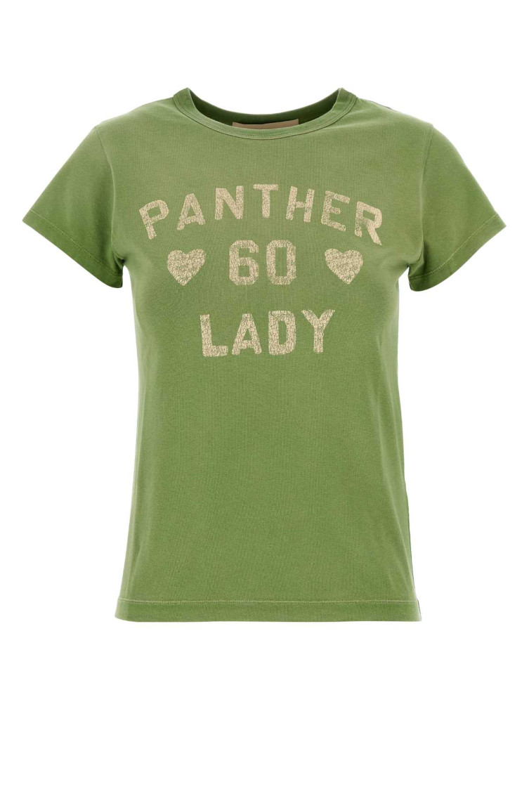 Valentino Graphic Crewneck Top With Front Design In Green