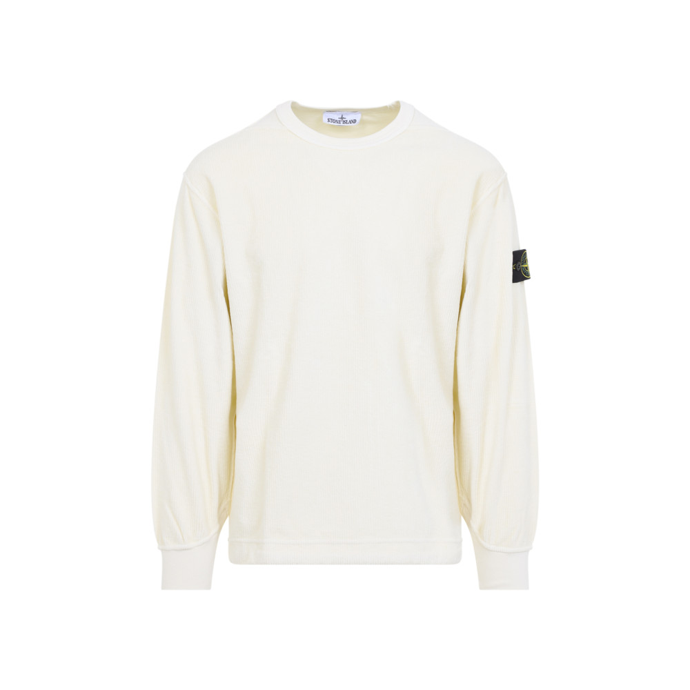 Stone  ホワイト トレーナー Stone Island Off White Solid Sweatshirt for Men Online India at