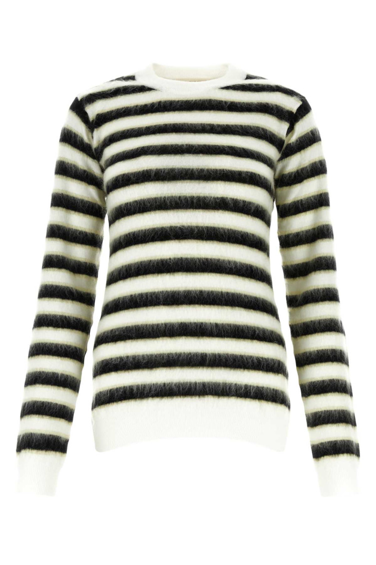 Marni Striped Crewneck Pullover In Multicolor