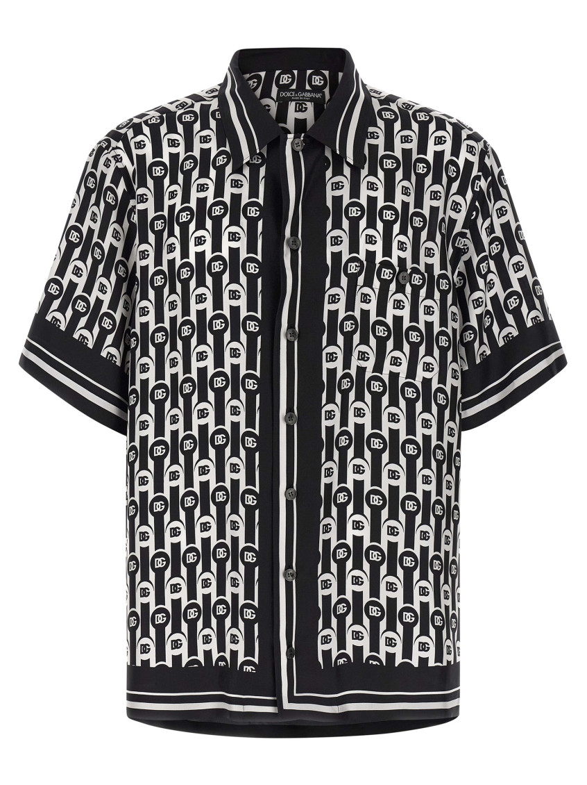Dolce & Gabbana Personalized Wardrobe Shirt With Chest Pocket In Black