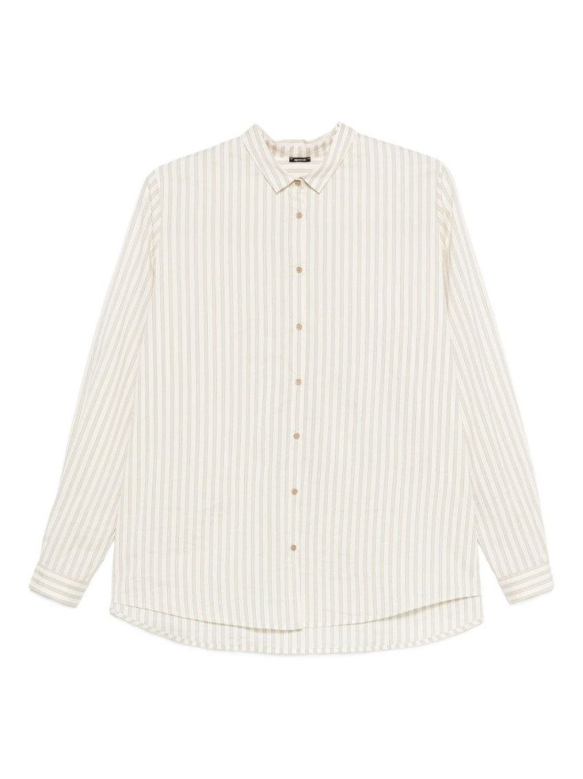 Apuntob Beige Stripe-pattern Shirt In Neutral