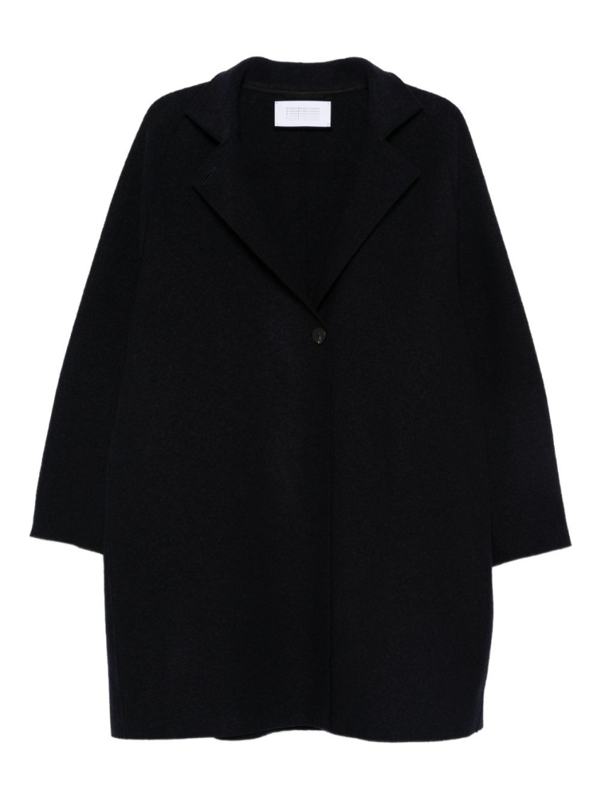 Harris Wharf London Wool Fabric Long Sleeves Coats With Notched Lapels In Blue