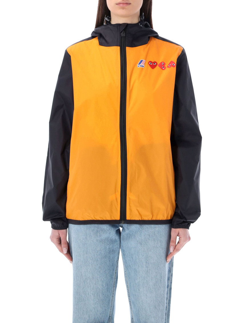 Red K-Way Edition Rain Jacket by COMME des GARÇONS PLAY on Sale
