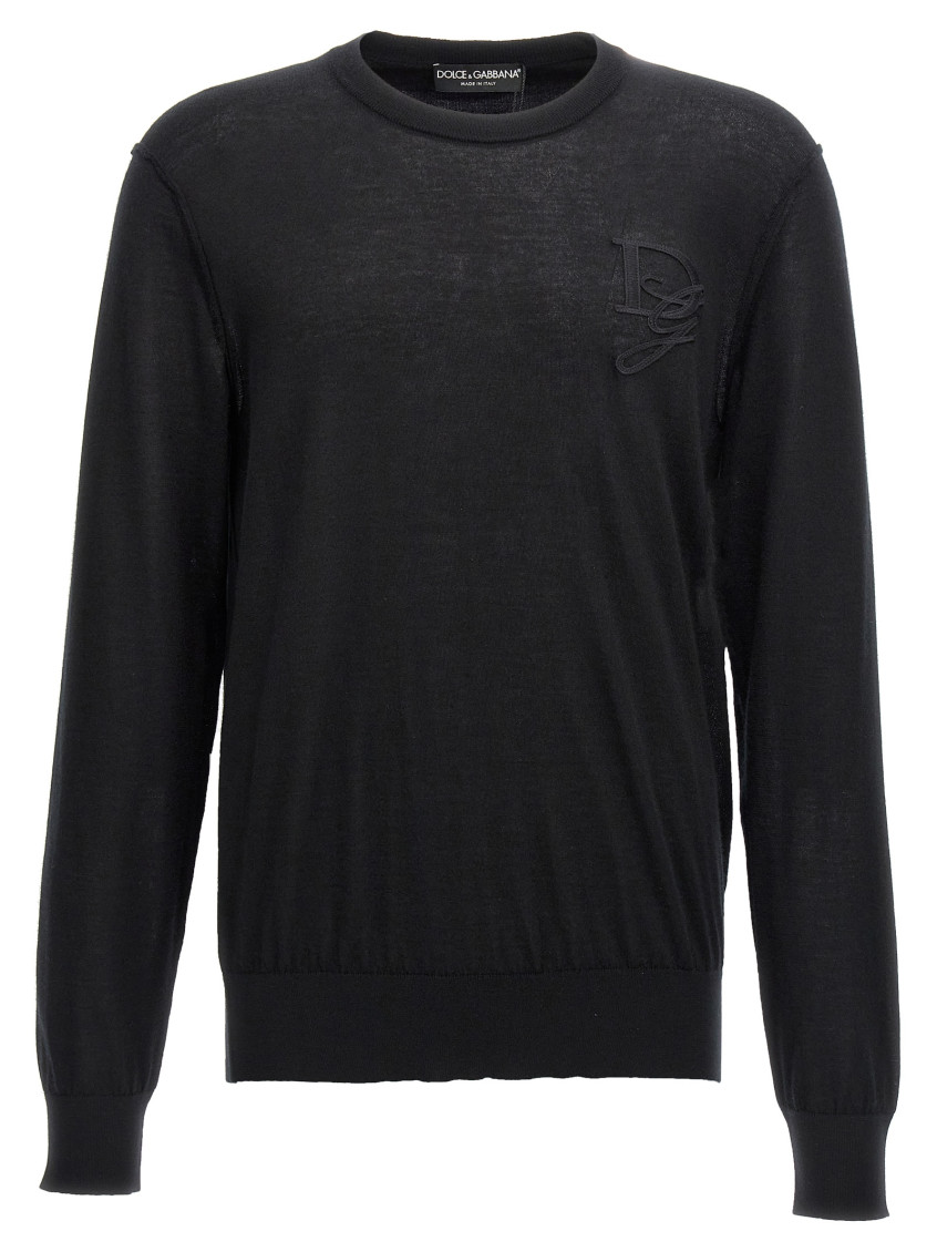 Dolce & Gabbana Maglione In Cashmere Nero  Uomo In Black