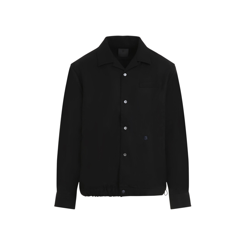 Givenchy Overshirt In Virgin Wool In Black