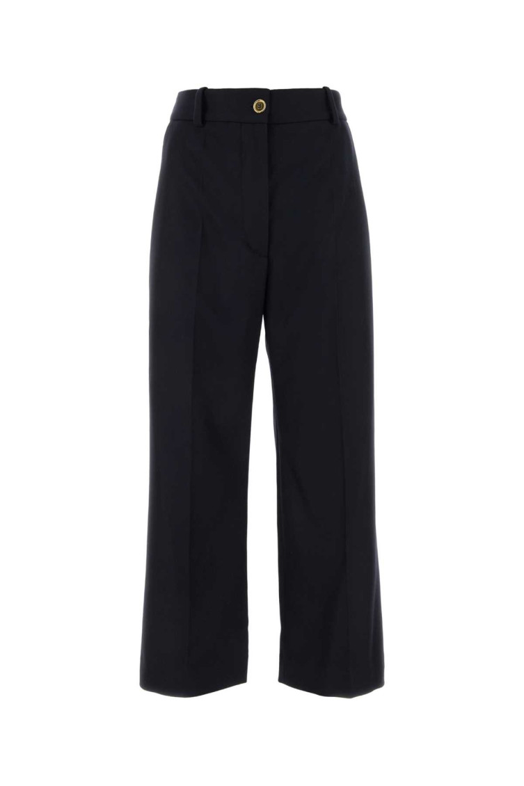 Patou Large Belt Trousers In Navy Blue