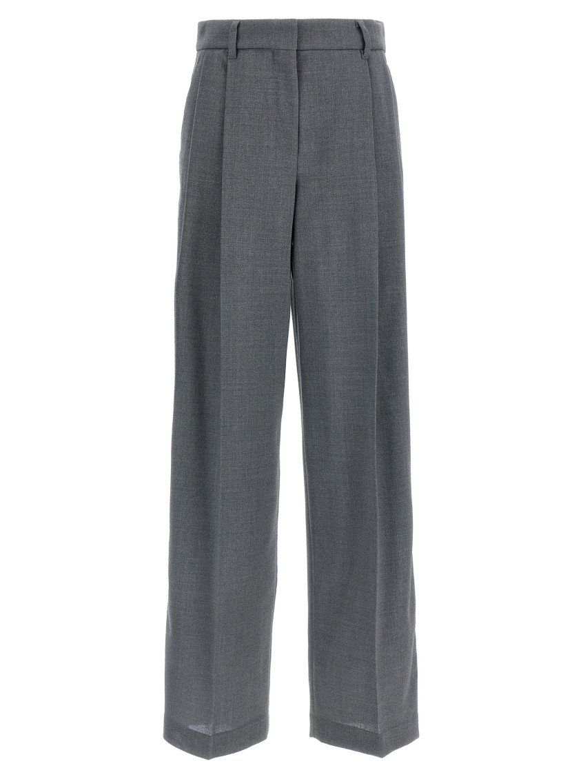 Brunello Cucinelli Wool Trousers In Grey