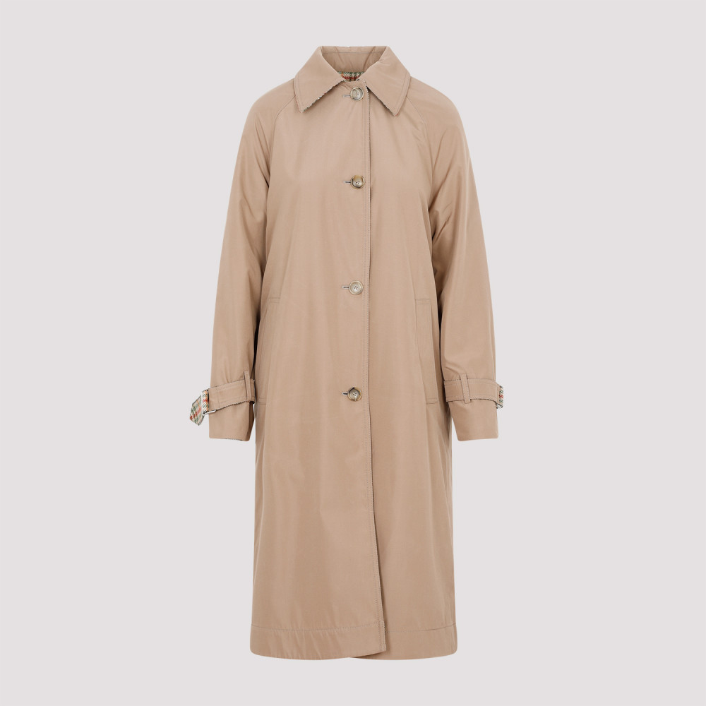 Shop Akris Beige Single Breasted Trench Coat