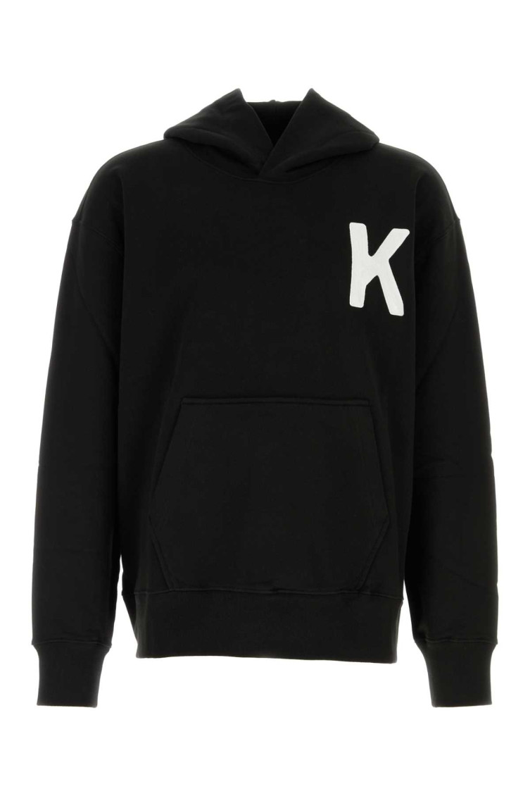 Kenzo Elephant Logo-embroidered Hoodie In Black