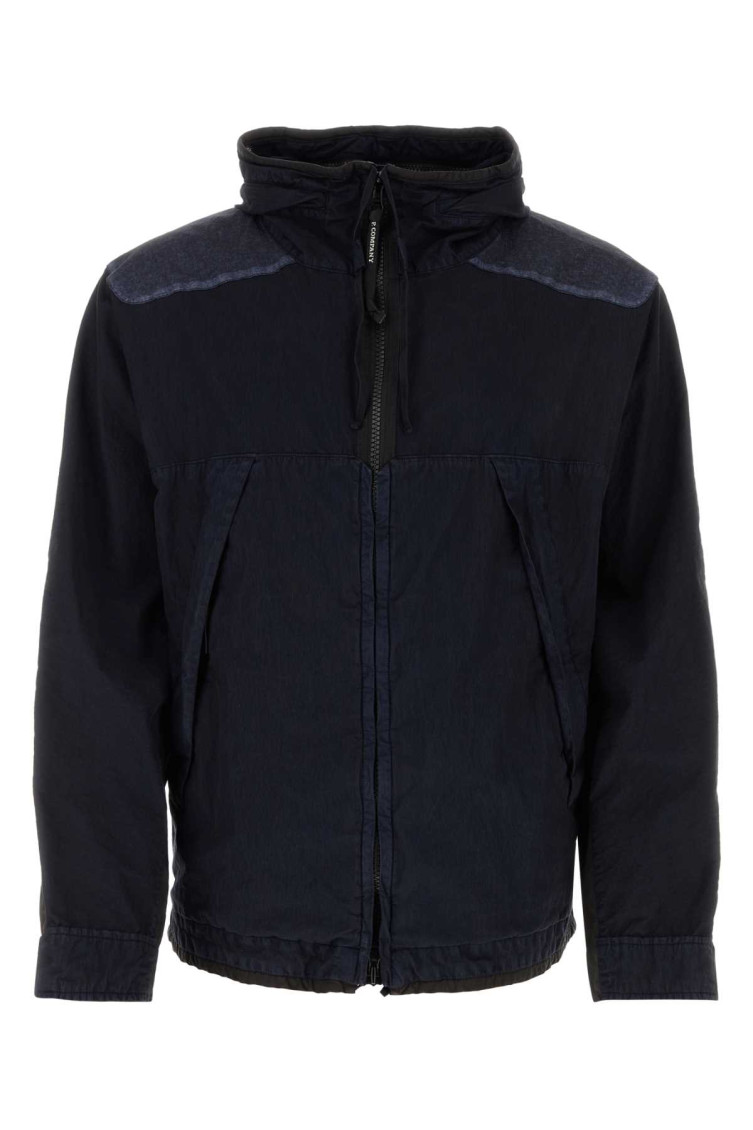 C.p. Company Giubbino In Misto Cotone Blu Notte Uomo In Dark Blue