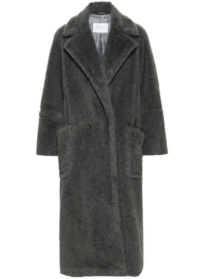 Shop Max Mara Grey Single Breasted Trench Coat In Blue