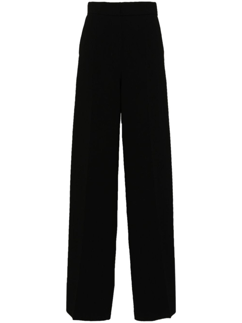 Max Mara High Waist Wide Leg Trousers In Black