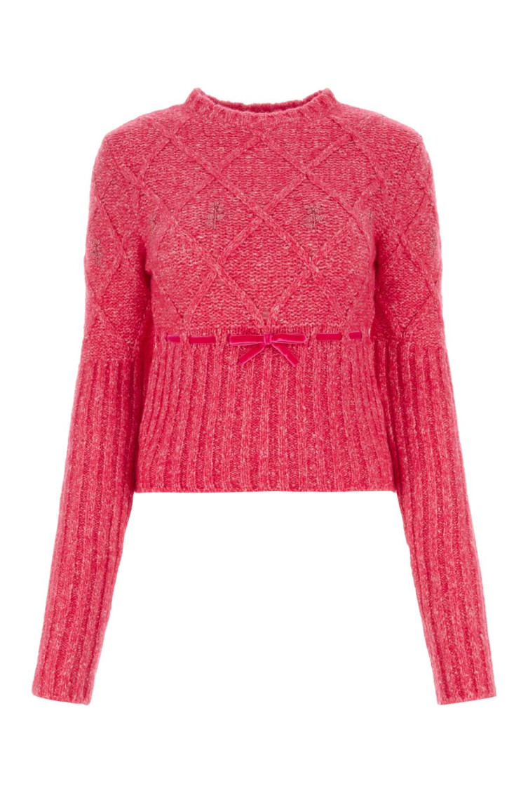 Cormio Oma 5 Embroidered Wool Blend Sweater In Pink