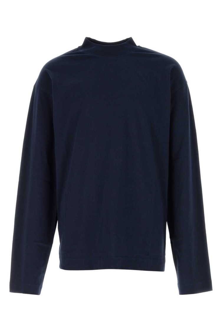 Dries Van Noten Long-sleeved Crewneck T-shirt In Blue