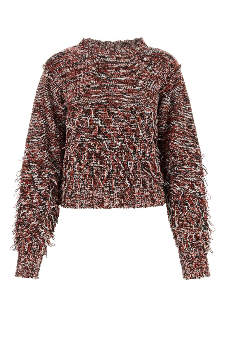 Durazzi Milano Fringe-detail Crew-neck Sweatshirt In Multicolor