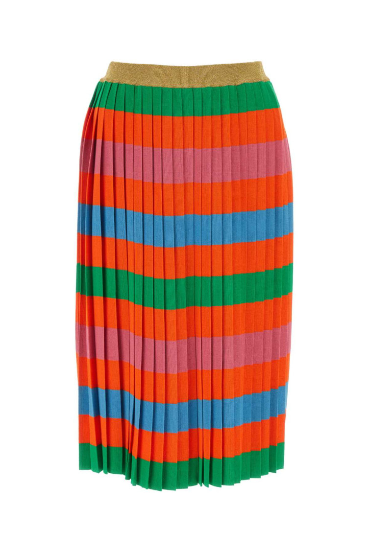 Gucci Women's Multicolor Viscose Blend Skirt | Size Medium | 743210xkc8i Color 7548 In Multicolor