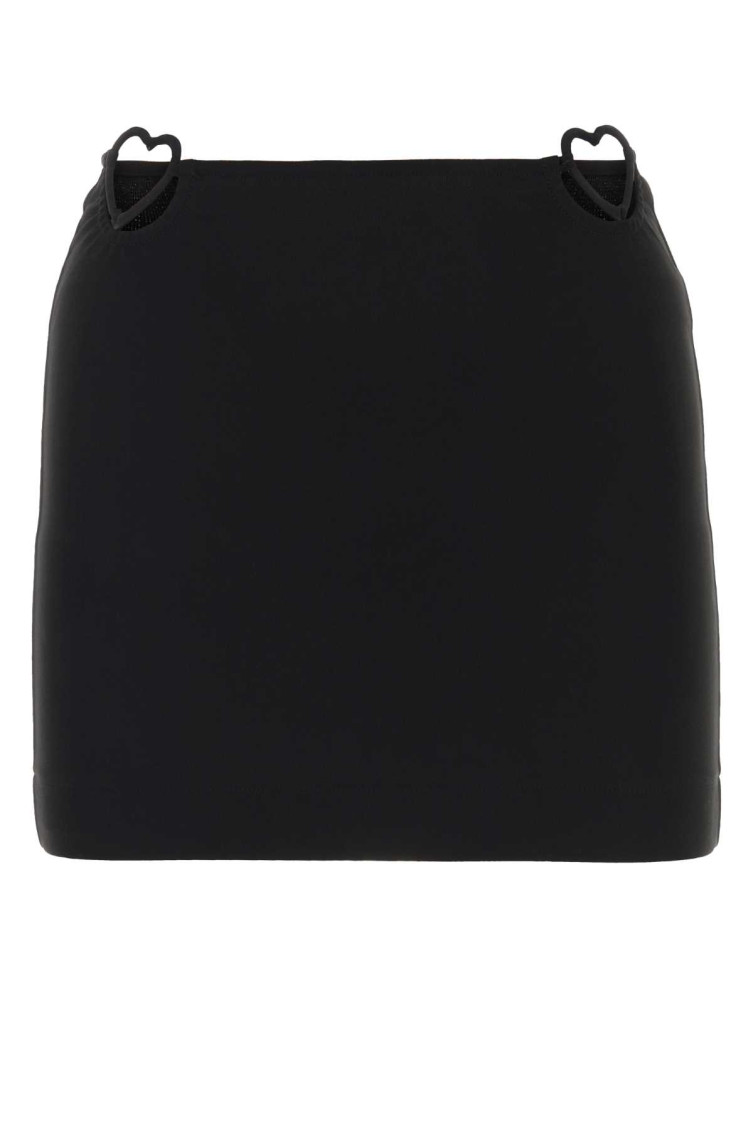 Nensi Dojaka Black Heart Cut-out Detail Miniskirt In Black