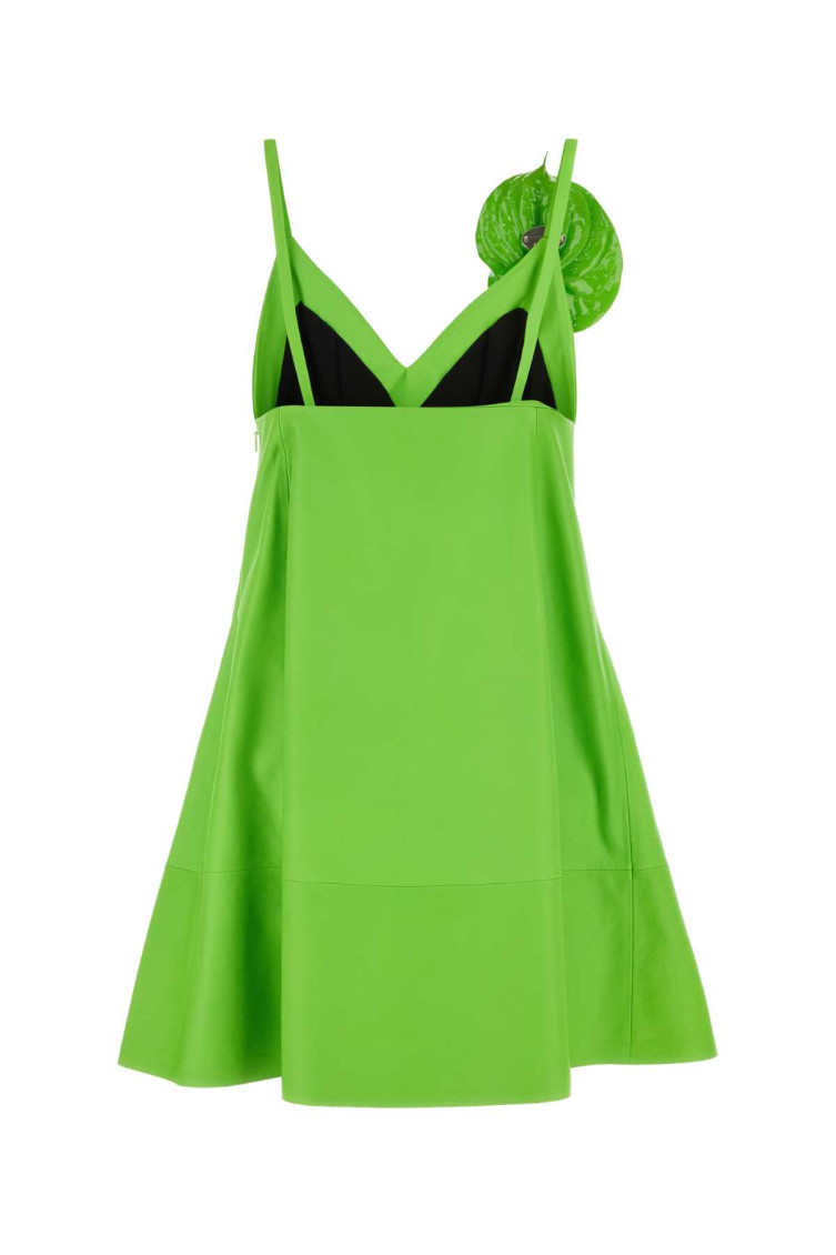 LOEWE - Anthurium Strappy Dress In Nappa - 36 - Fluo Green - Nappa for Woman