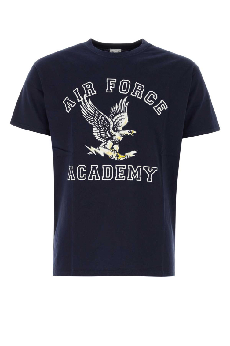 Wild Donkey Air Force Cotton T-shirt In Blue
