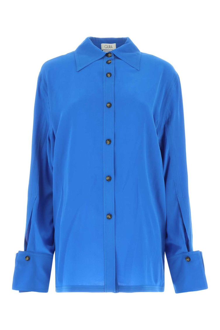 QUIRA BLUE CREPE SHIRT