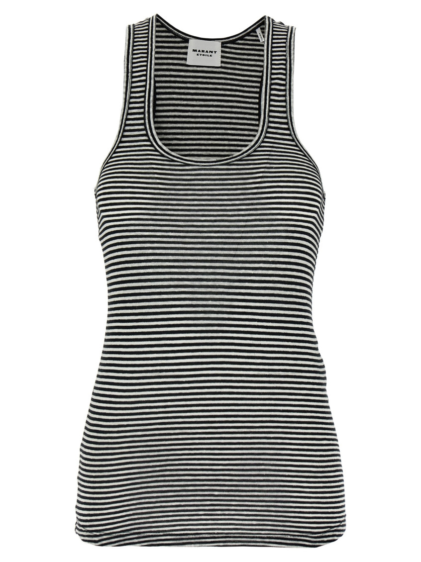 Isabel Marant Blackwhite Thea Tank Top In Blackwhite