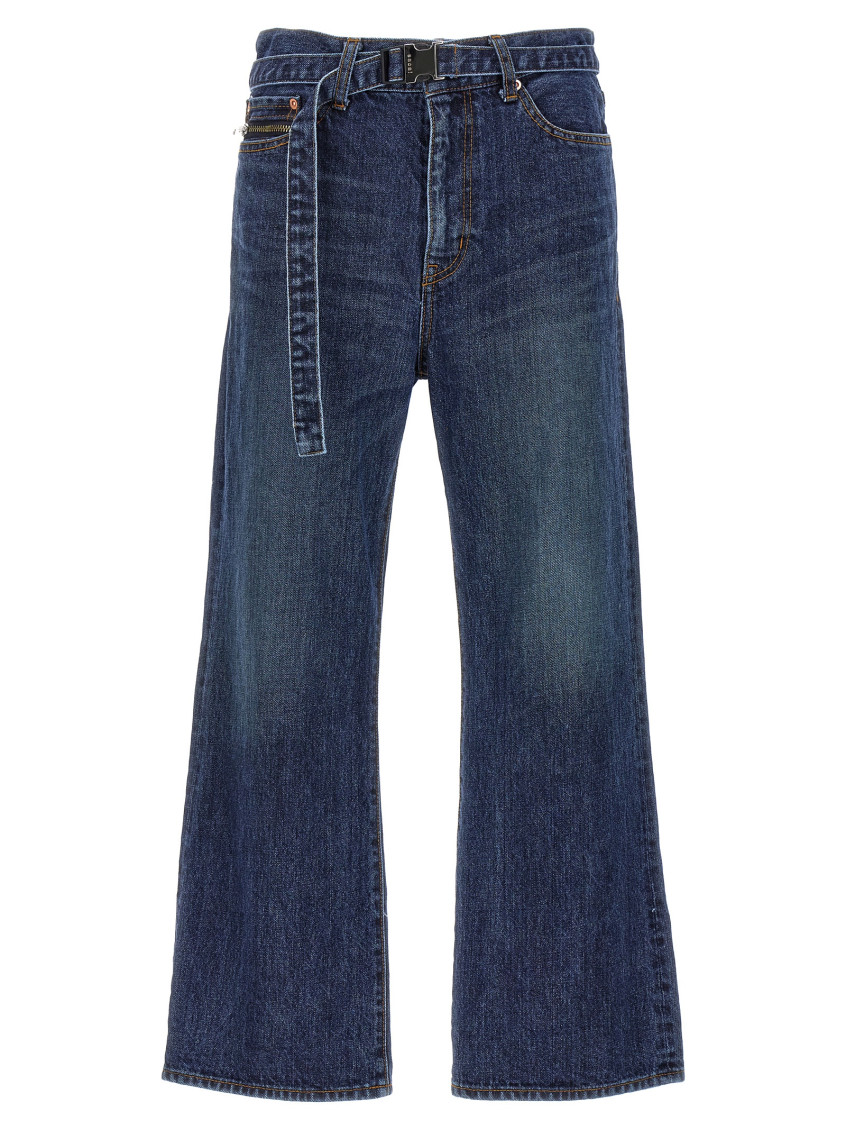 SACAI BLUE BOOTCUT JEANS