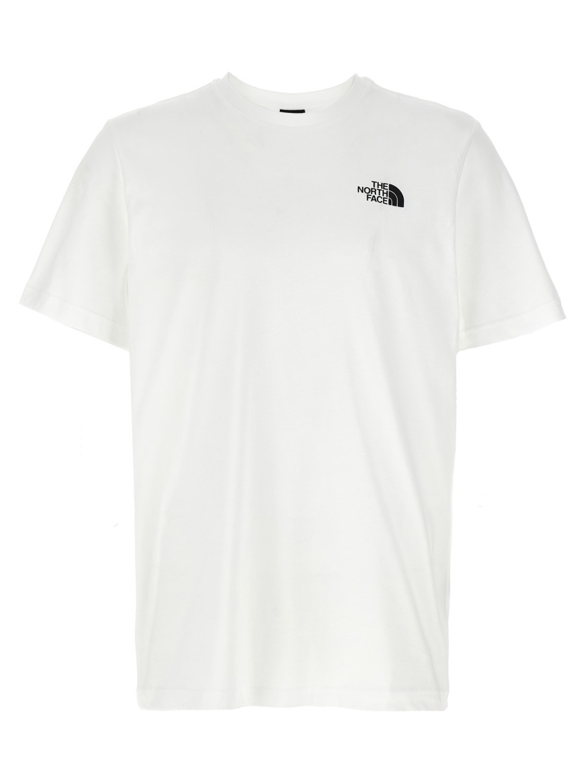 Shop The North Face White Logo T-shirt In Blackwhite