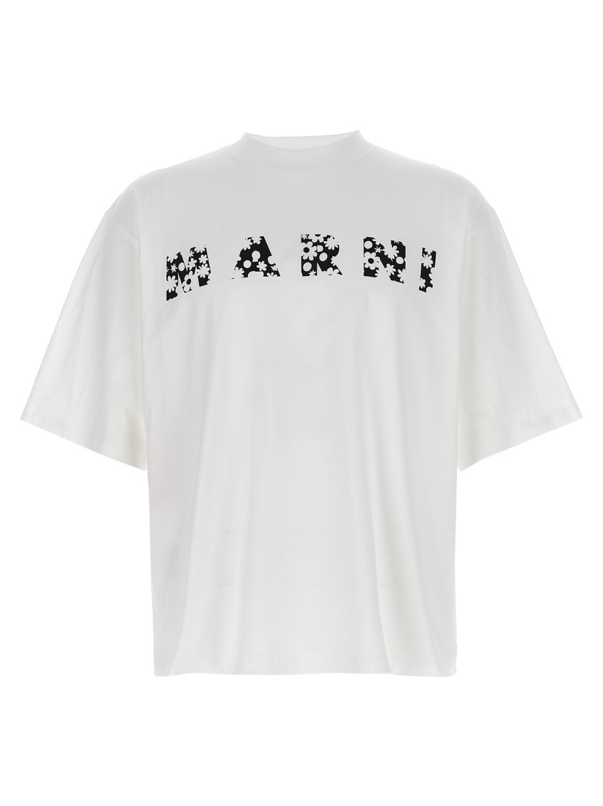 Marni Logo T-shirt In White