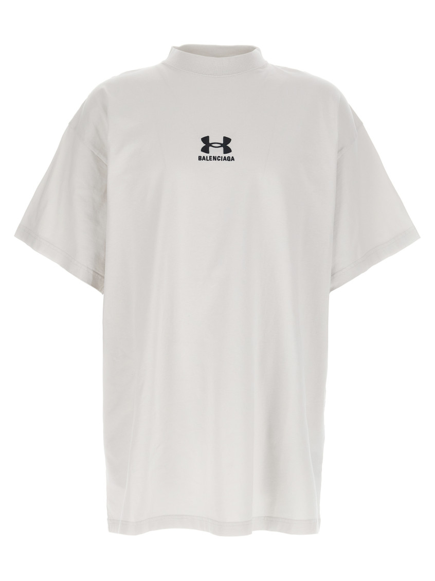 Balenciaga Chalk Cottonx Under Armour Oversize T-shirt In White