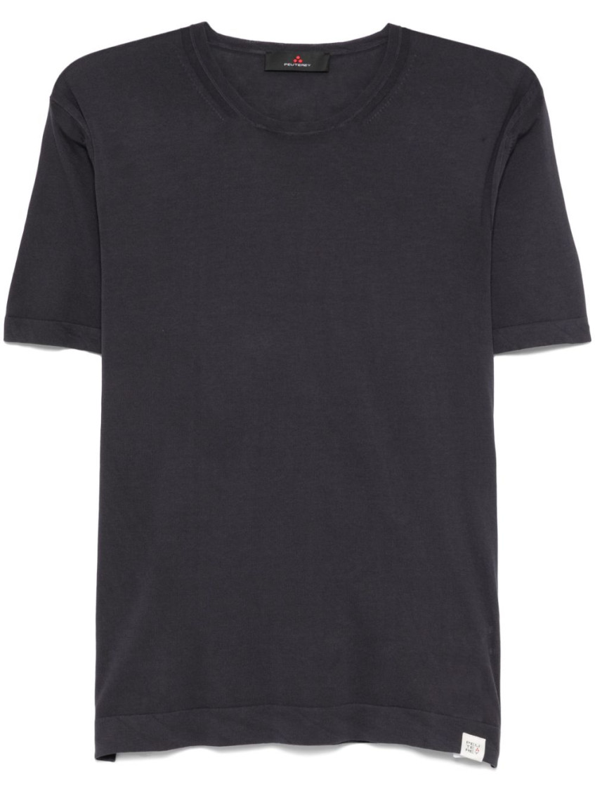 Peuterey Cotton T-shirt In Navy Blue