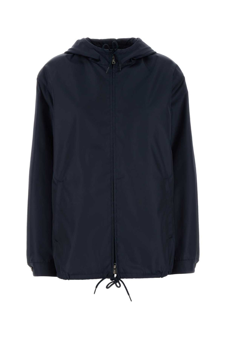 Prada Women's Dark Re-nylon Jacket In Blue