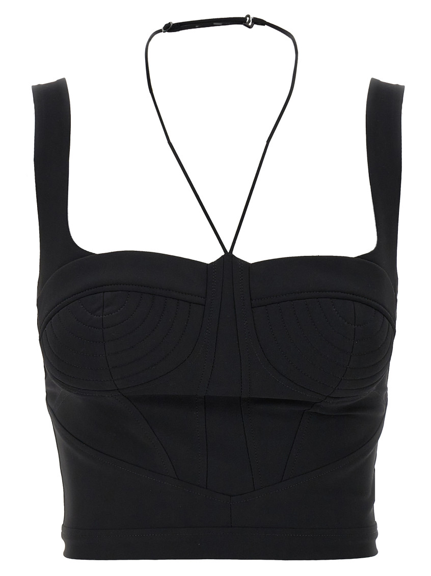 Shop Nensi Dojaka Black Shaped Top