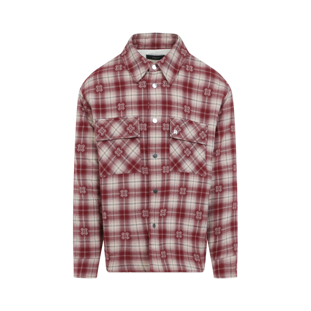Amiri Insulated Shirt Jacket In Red
