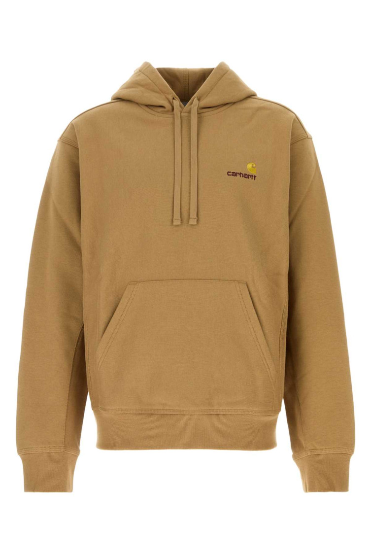 Carhartt Hooded Sweatshirt Kangaroo Pocket In Brown