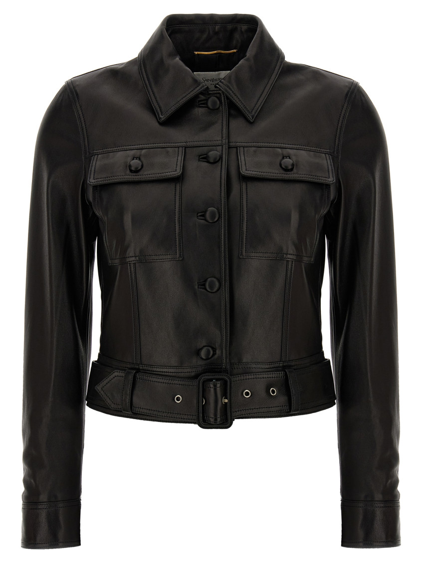 SAINT LAURENT BLACK LEATHER JACKET