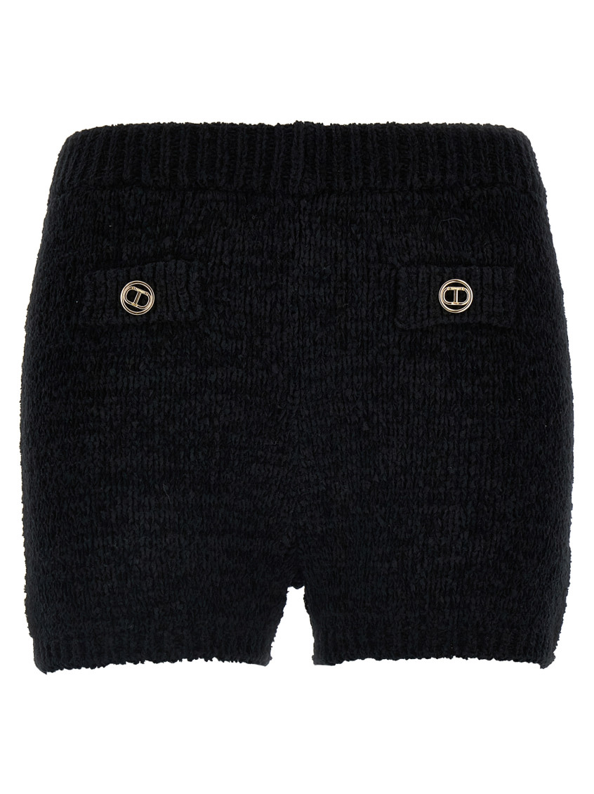 Twinset Oval T Bermuda And Short Black In Black