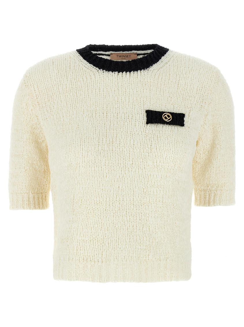 Twinset Oval T Sweater In White