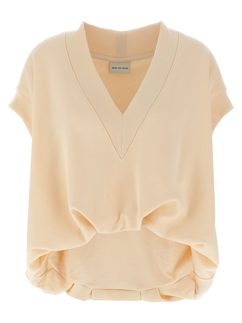 Dries Van Noten Sweatshirt Vest In Beige