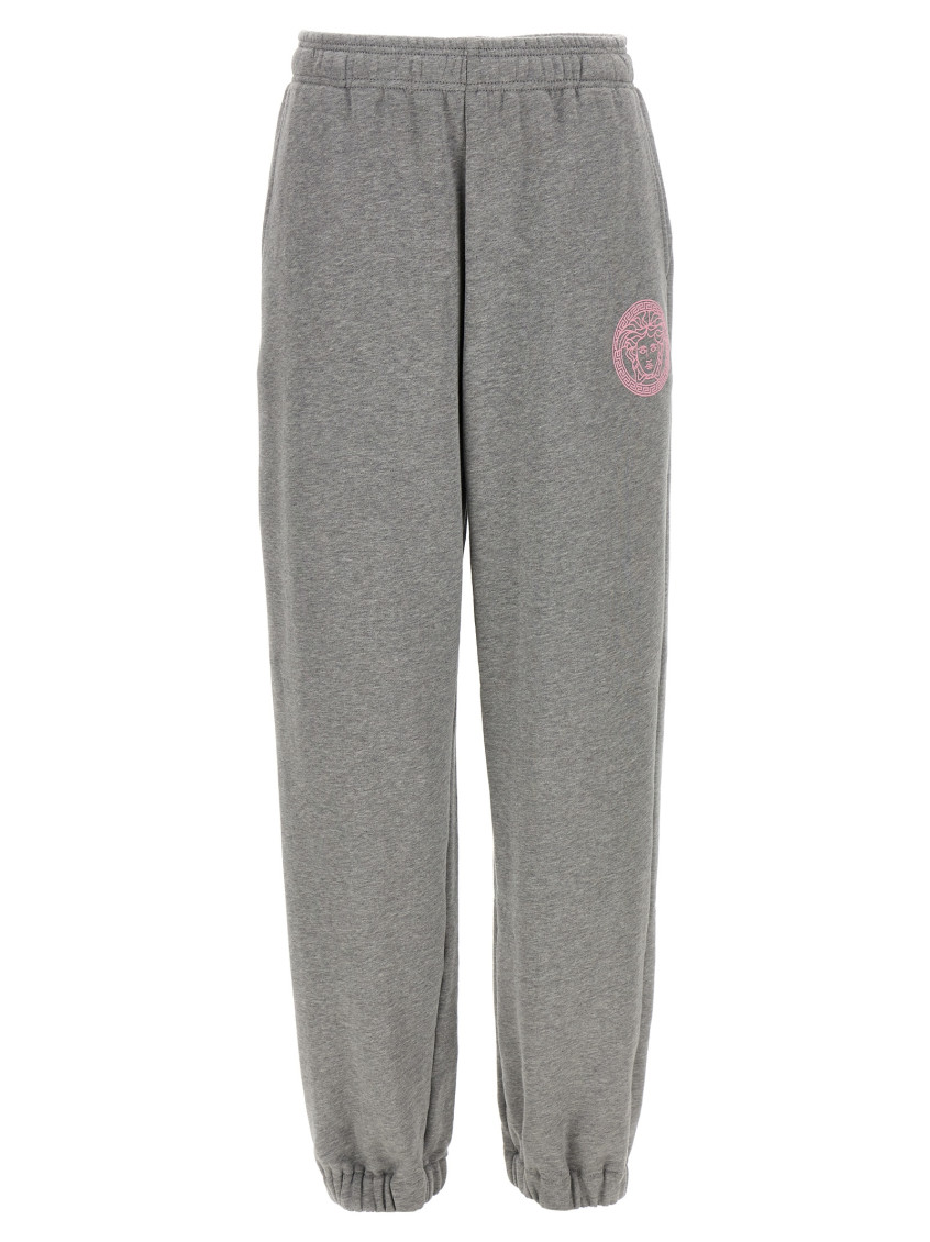 Versace La Medusa Pants Gray In Grey