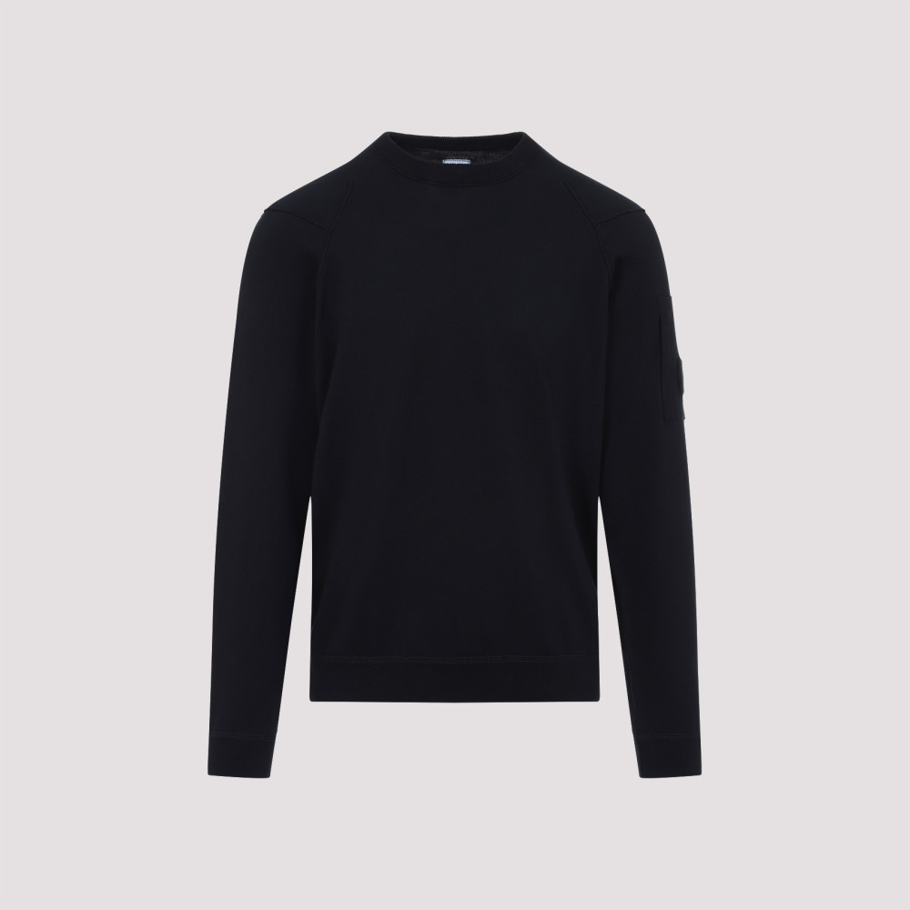 C.p. Company Dark Blue Eclipse Sweater In Black